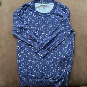 J. Crew Cotton Tippi Sweater Heart Print S Small